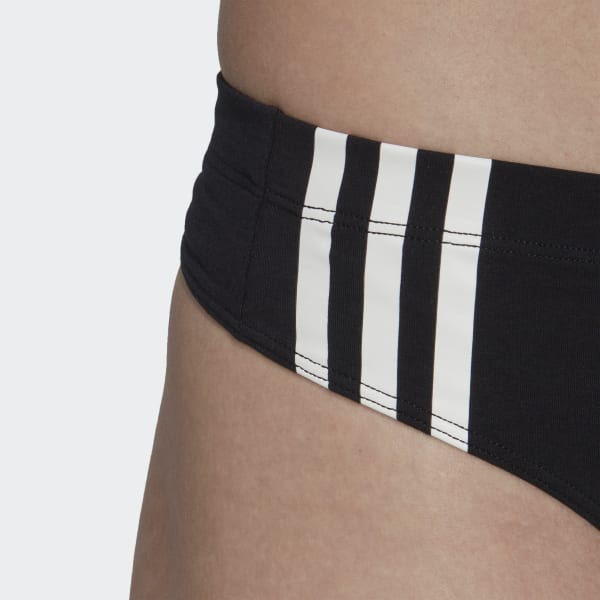 Schwarz adicolor Comfort Flex Cotton Wide Side Tangas, 2 Paar HPO17