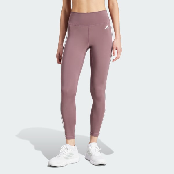 Mau-tim Quần Legging 7/8 Cạp Cao 3 Sọc Train Essentials