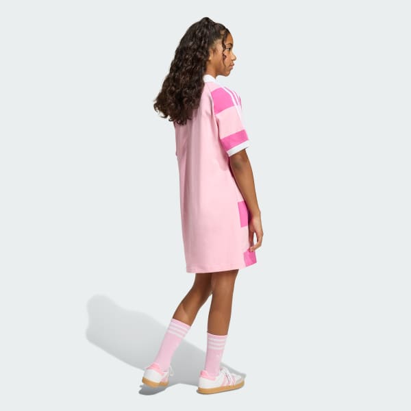 Pink ADIDAS DISNEY LOOSE POLO T-SHIRT DRESS
