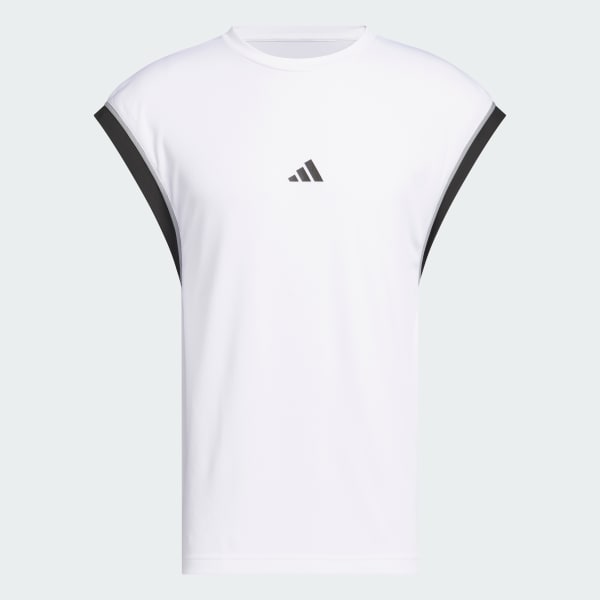 White adidas Basketball All-World Sleeveless Tank Top