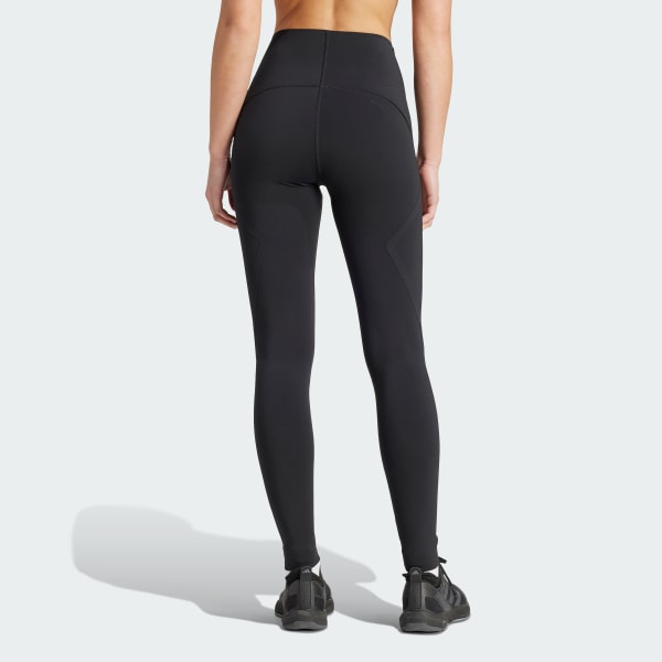 Negro Mallas Optime Best of adidas Largo Completo y Corte Muy Alto