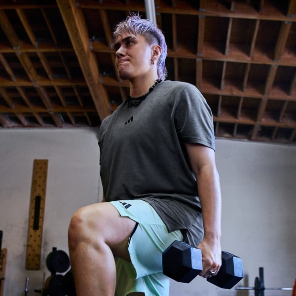 adidas Designed for Training Workout Tee - Grey | Free