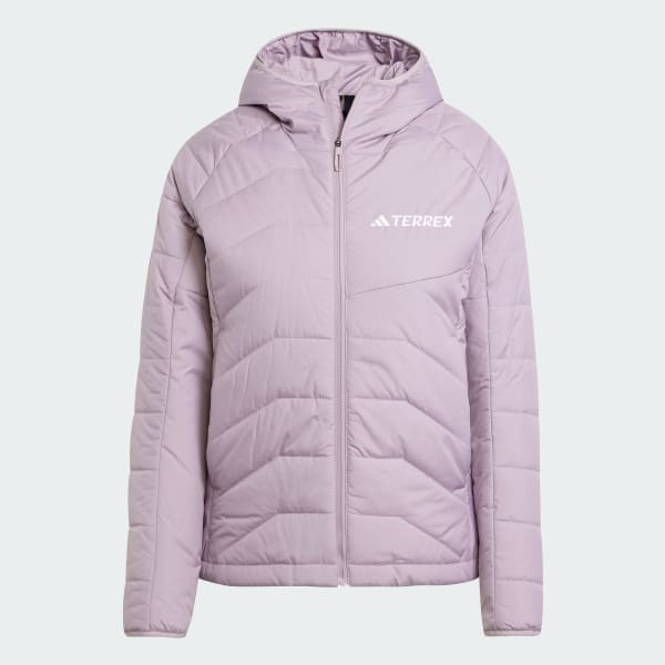 Morado Chaqueta Térmica Terrex Multi Sintética con Capucha