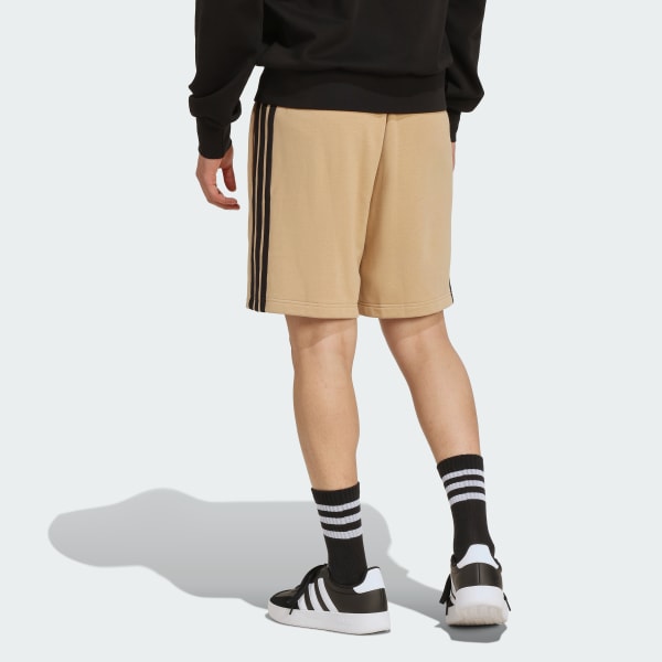 Cokelat Celana Pendek Essential 3-Stripes French Terry