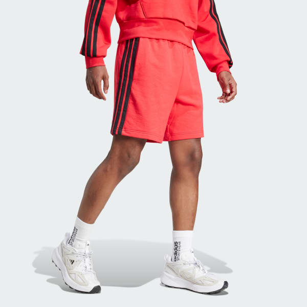 Rojo Shorts Essential 3 Tiras Tela French Terry