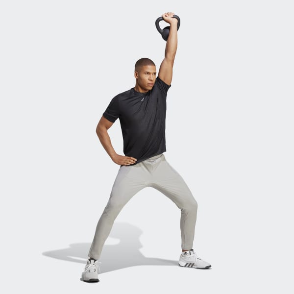 cerná Tričko Workout PU Print