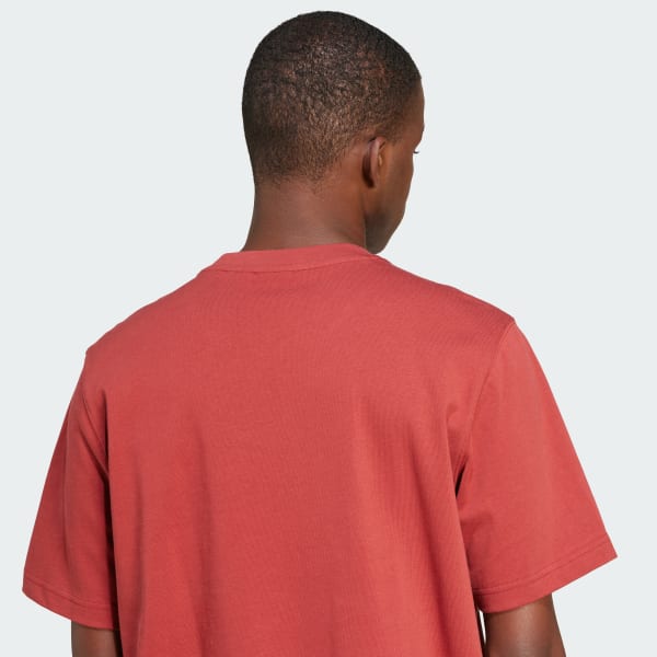 adidas Adicolor Outline Trefoil Tee - Red | Free Shipping