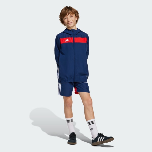 Bleu Sweat-shirt à capuche toile Tiro 25 Essentials Enfants