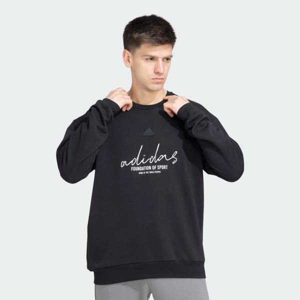 adidas Bold Logo Crew Sweatshirt Black adidas India
