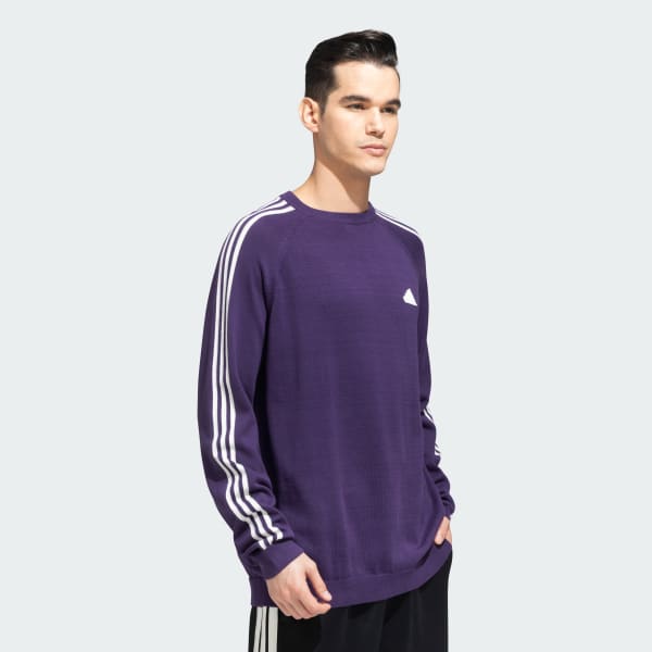 Purple adidas Crewneck Sweater