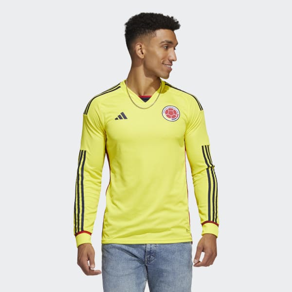 Colombia No2 Duvan Home Long Sleeves Soccer Country Jersey