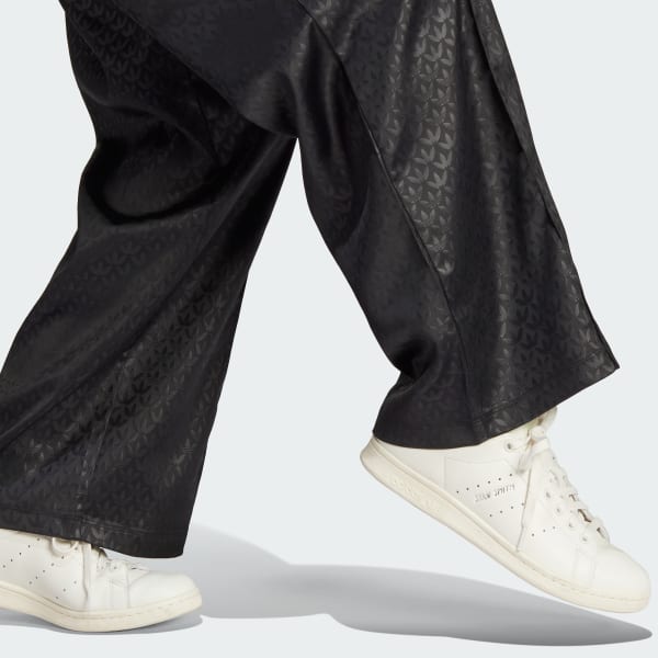 adidas Trefoil Monogram Satin Track Pants - Black | adidas Singapore