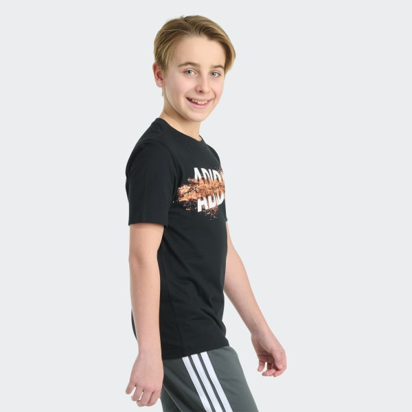 Black Short Sleeve Baseball Dirt Tee
