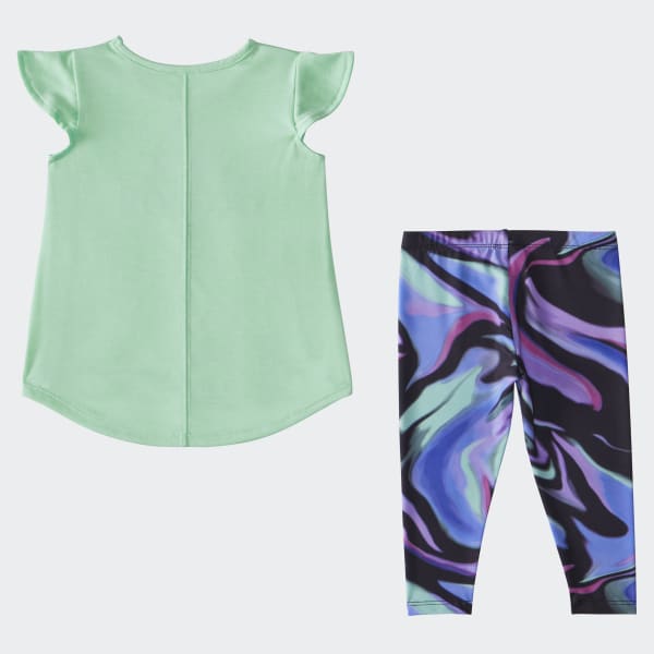 👕 adidas IG MEL TEE AOP TIGHT SET Green Kids #39 Training adidas US 👕