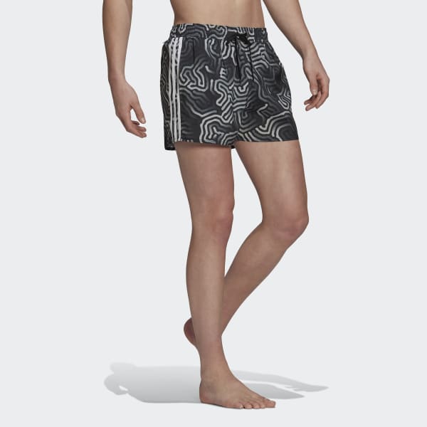 Schwarz Very Short Length Colour Maze CLX Badeshorts BW550