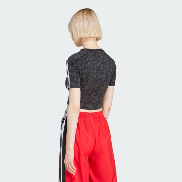 adidas Snakeskin 3-Stripes Baby Tee - Black | adidas Thailand