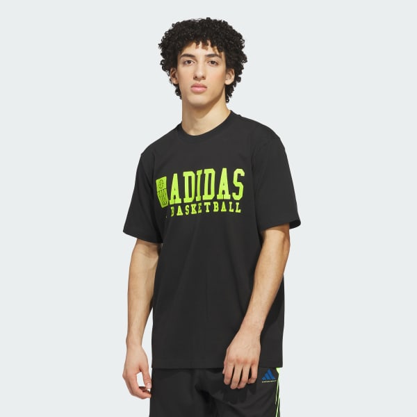 Schwarz ADIDAS BASKETBALL GRAPHIC T-SHIRT