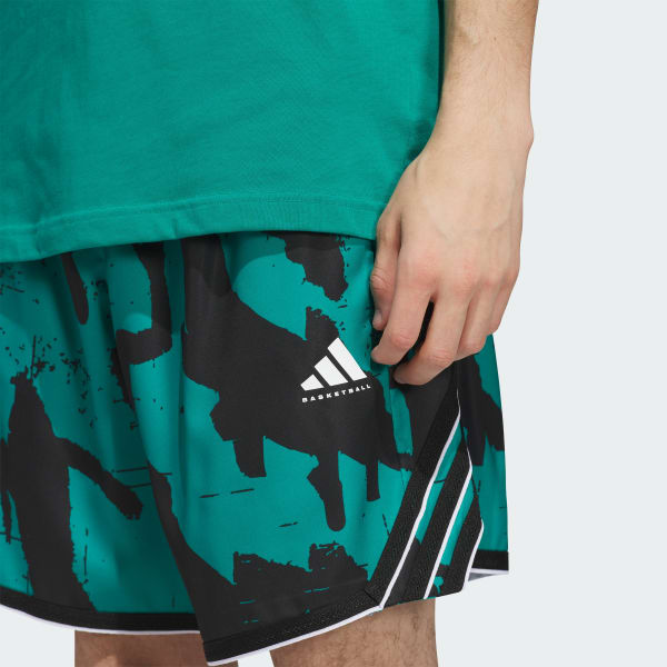 adidas Crazy Lite Allover Print Shorts - Green | Free