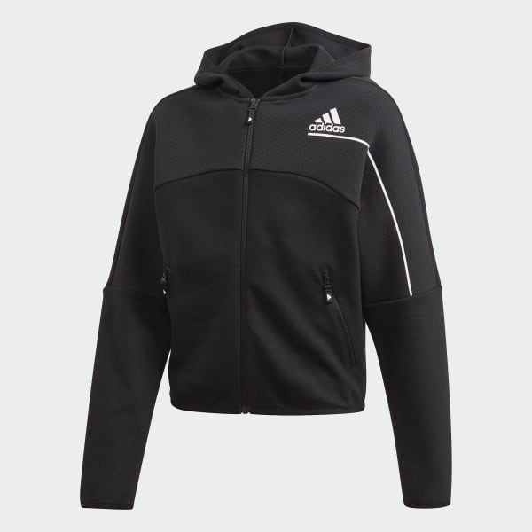 Preto Casaco Largo com Capuz adidas Z.N.E.