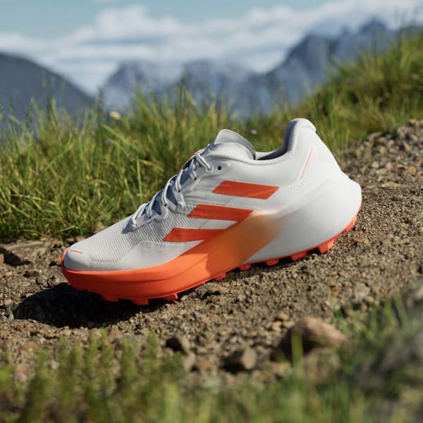 Adidas Terrex Agravic 3 Trail Running Shoes Women Cloud White Semi Impact Orange Dash Grey 5.5