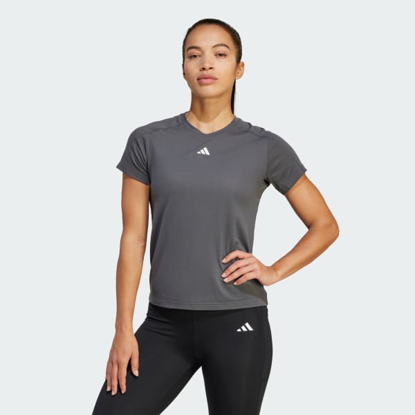 Grey AEROREADY Train Essentials Minimal Branding Crewneck Tee