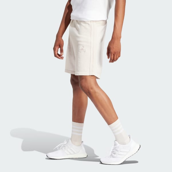 Rosa Shorts Moletinho ALL SZN Três Listras Garment-Wash 