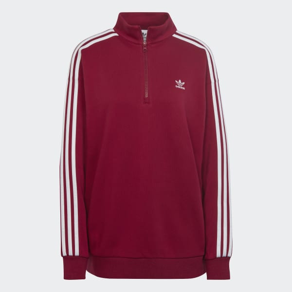 Czerwony Quarter-Zip Sweatshirt ELM72