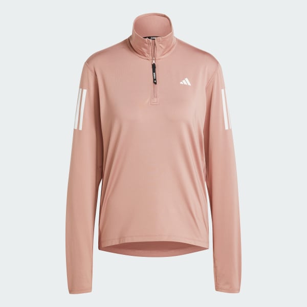adidas Own the Run Half-Zip Jacket - Pink | Free Shipping