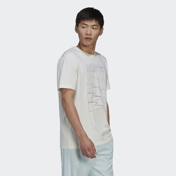 Branco T-shirt Mountain adidas Adventure