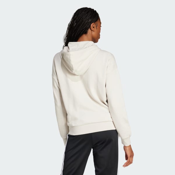 Beige Essentials Linear Full-Zip French Terry Hettegenser