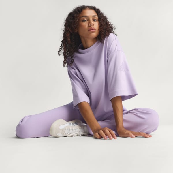 สีม่วง เสื้อยืดทรงหลวม Soft Lux