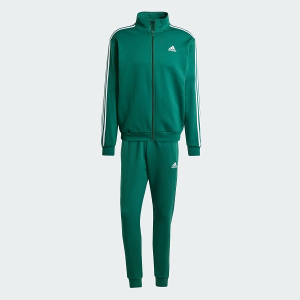 Adidas stripe tracksuit hot sale