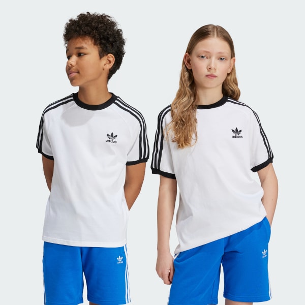 White Adicolor 3-Stripes Tee Kids