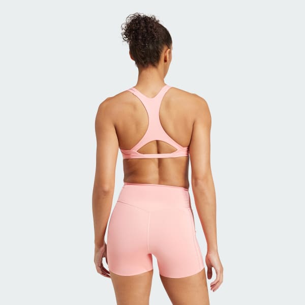 Rosado top deportivo de entrenamiento Aeroimpact Luxe con Soporte Ligero