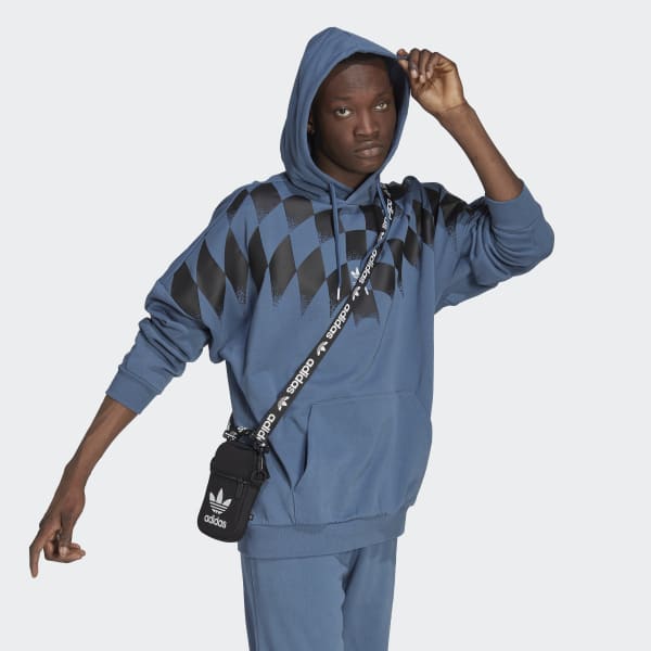 Bleu Veste à capuche graphique adidas Rekive ZR547
