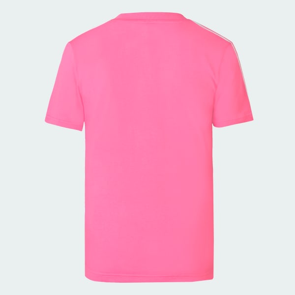 Rosa Camiseta Essentials 3 Rayas Algodón