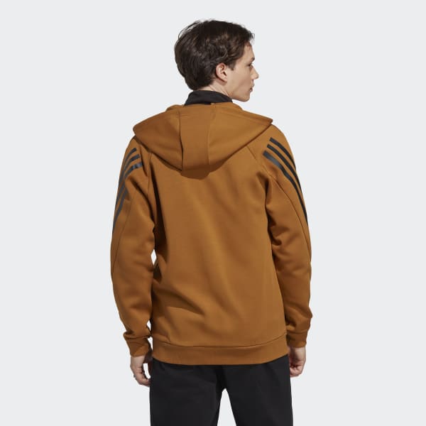 Adidas hoodie best sale orange stripes