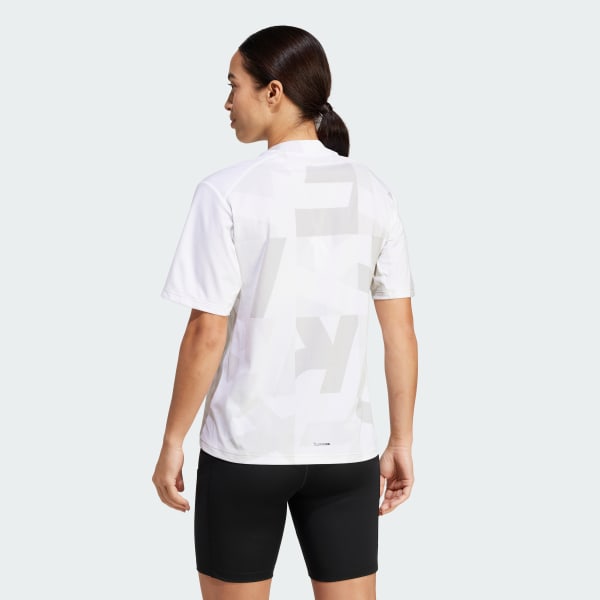 สีขาว เสื้อยืดพิมพ์ลาย Terrex Multi Climacool
