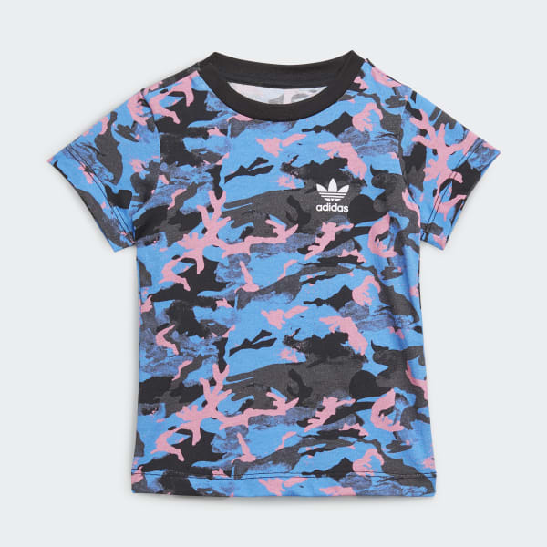 👕 Allover Print Camo Tee - Blue | Kids' Lifestyle | adidas 👕