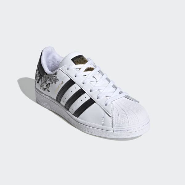 adidas black and white superstar shoes