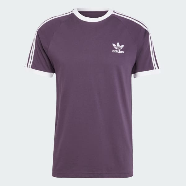 Roxo T-shirt Adicolor Classics com o logótipo 3 Riscas