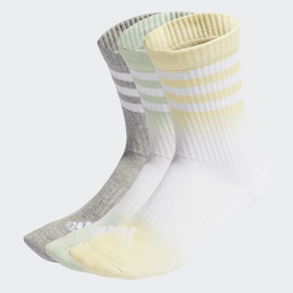 Wit Dip-Dyed 3-Stripes Gevoerde Sokken 3 Paar TC610