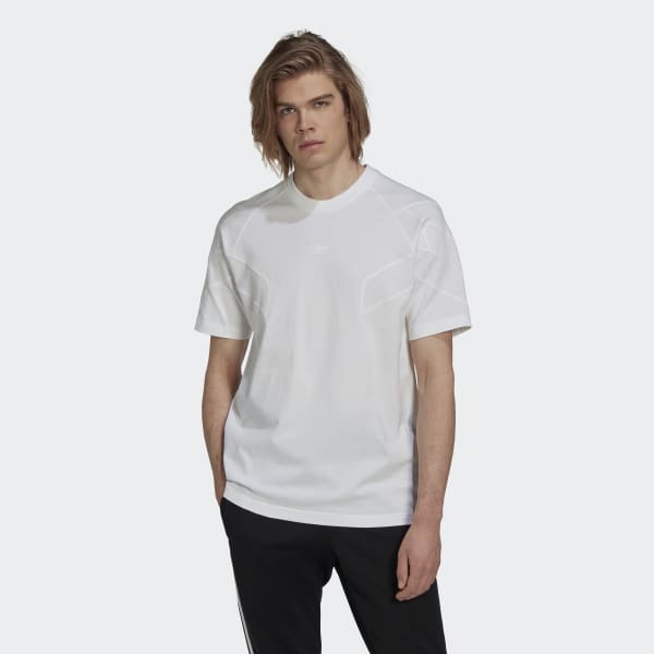 Branco T-shirt adidas Rekive