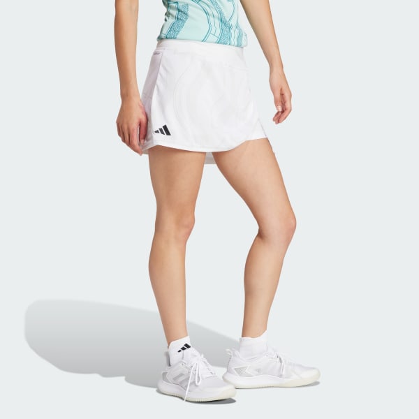 White Club Tennis Graphic Skirt
