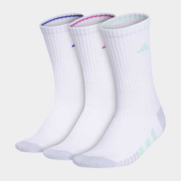 adidas Cushioned Crew Socks 3 Pairs - White | Women's Training | adidas US
