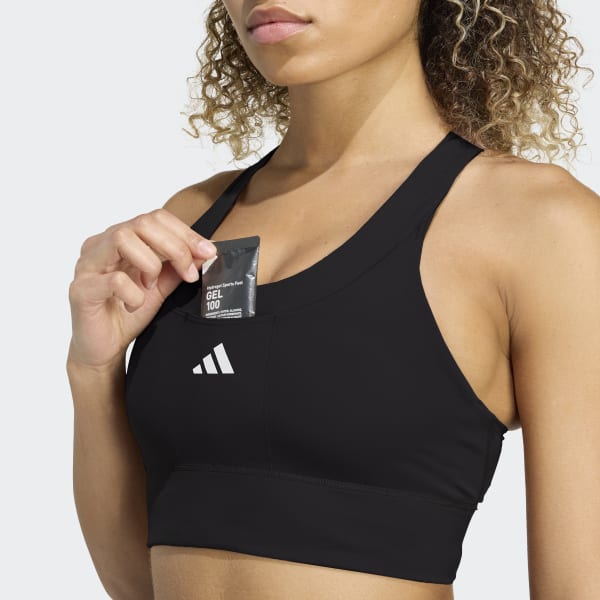 【Adidas コリア】 Run Pocket Medium Support Bra adidas Women's Run Pocket Medium-Support Bra, Black, (XX