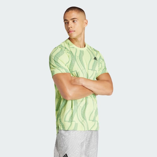 Verde Camiseta Club para Tenis Estampada