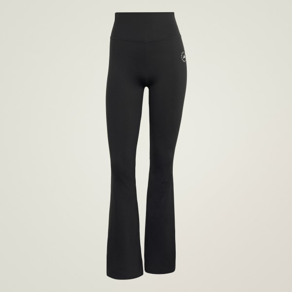 Black adidas by Stella McCartney 트레이닝 플레어드 레깅스