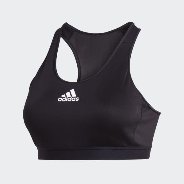 adidas Training split strap low support sports bra in black