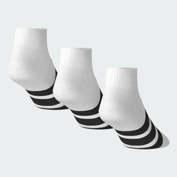 White 3 Stripes Ankle Socks 3 Pairs Kids
